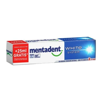 Снимка на паста за зъби Mentadent white system избелваща 75мл