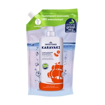 Снимка на душ гел Karavaki Mandarine and Calendula мандарина и невен 700мл пълнител